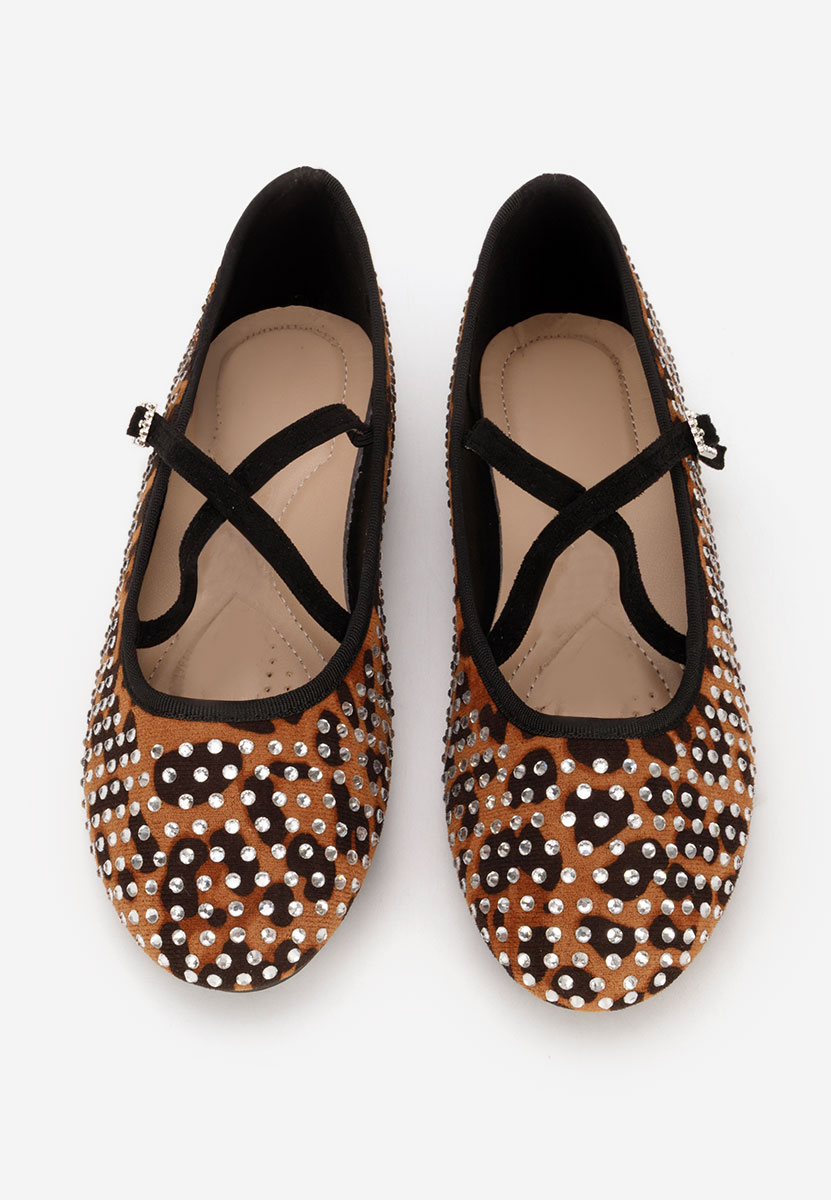 Balerini cu bareta Karemy leopard