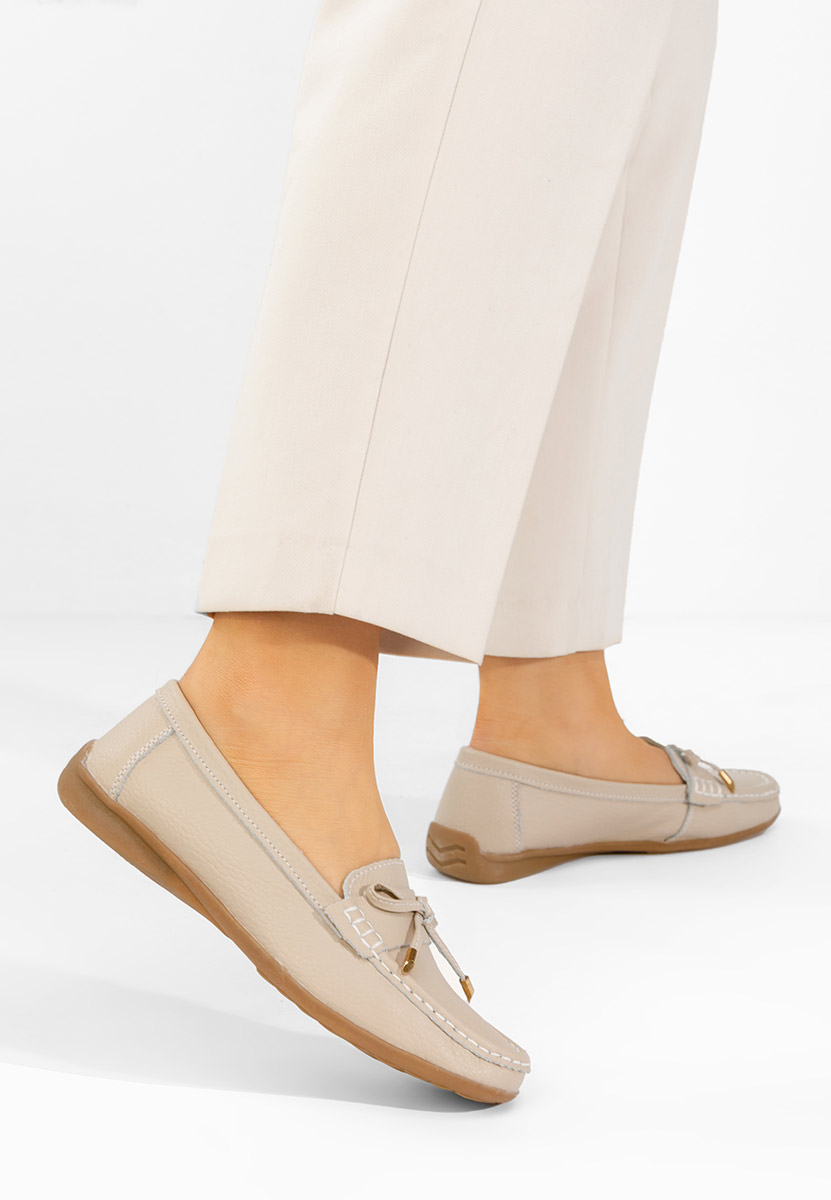 Mocasini dama piele Nemesia nude