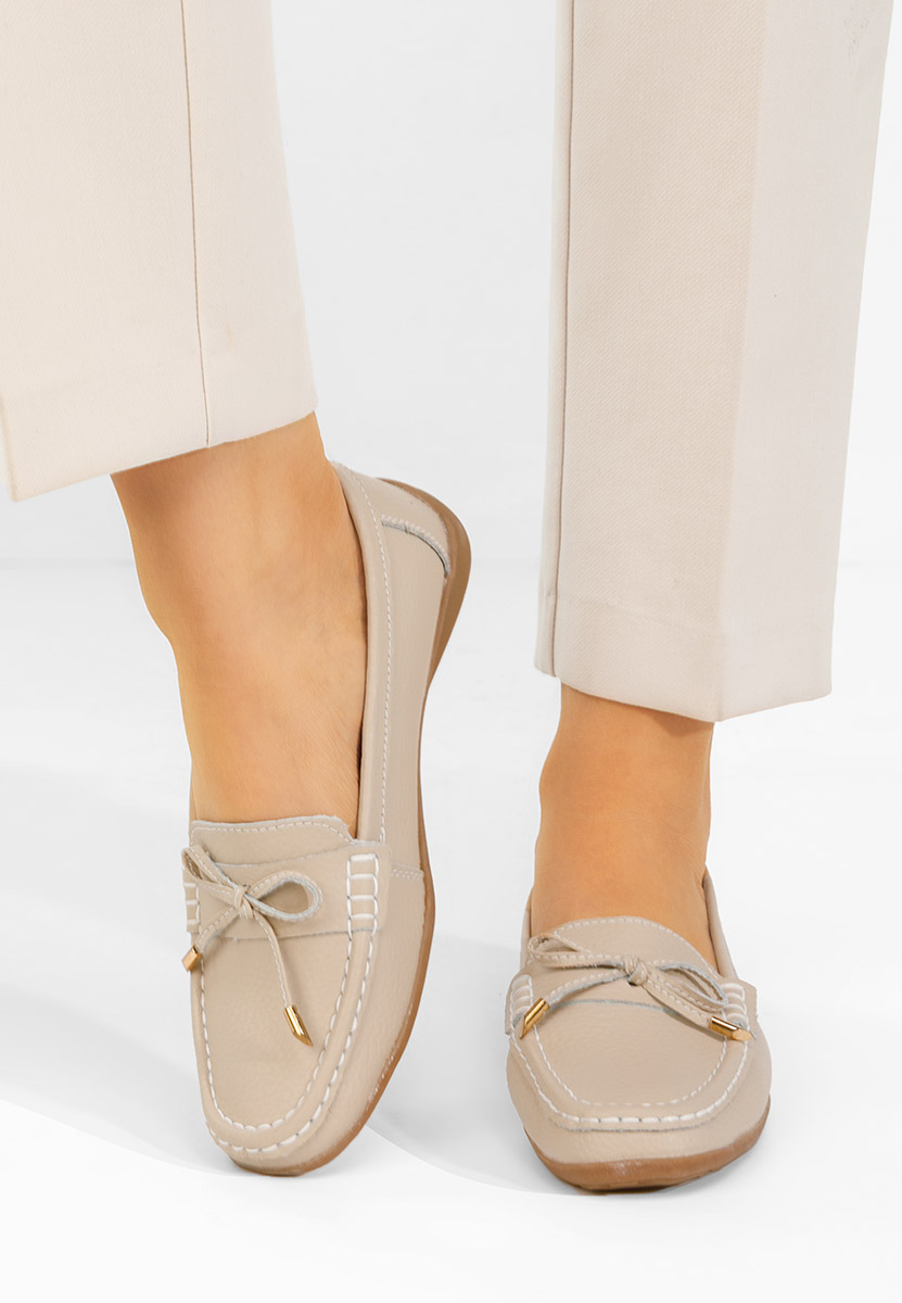 Mocasini dama piele Nemesia nude