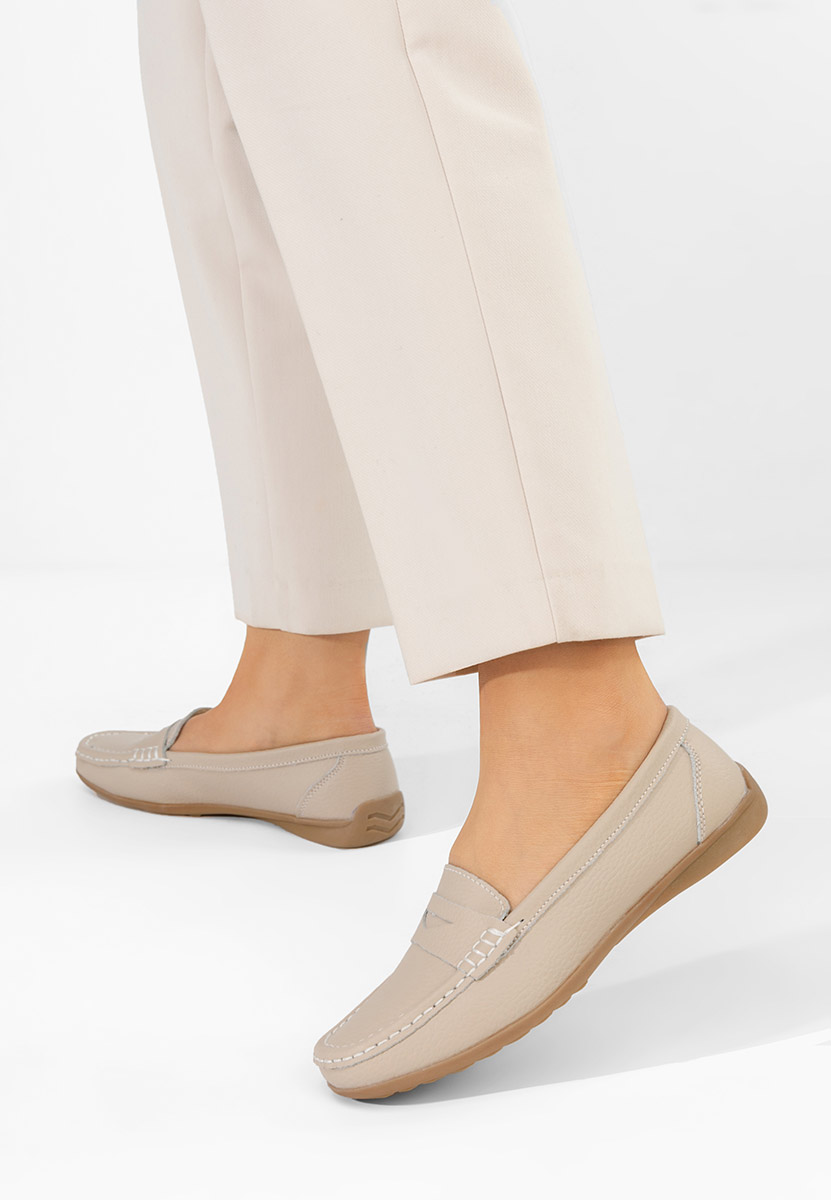 Mocasini dama piele Cheria nude