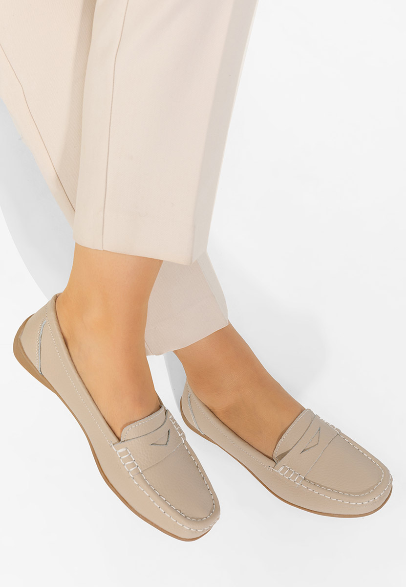 Mocasini dama piele Cheria nude