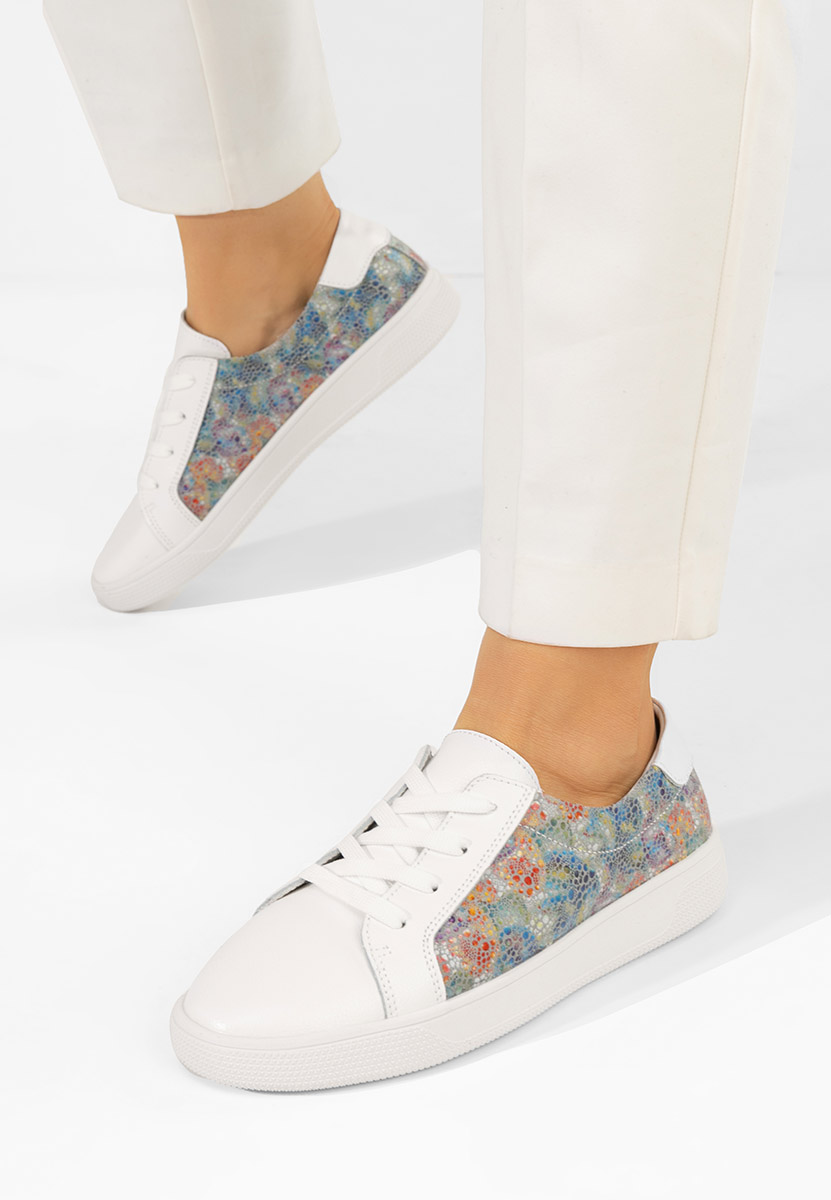 Sneakers dama piele Florinela V3 albi