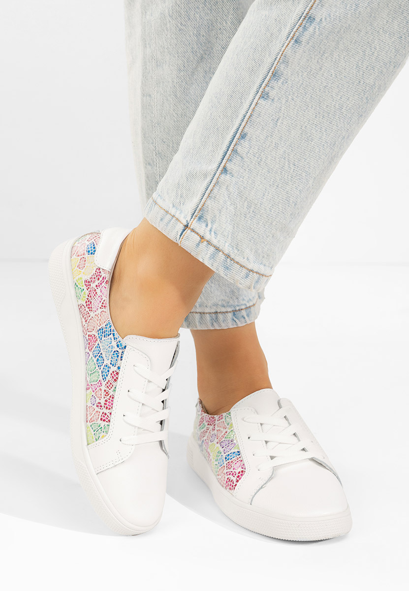Sneakers dama piele Florinela V2 albi