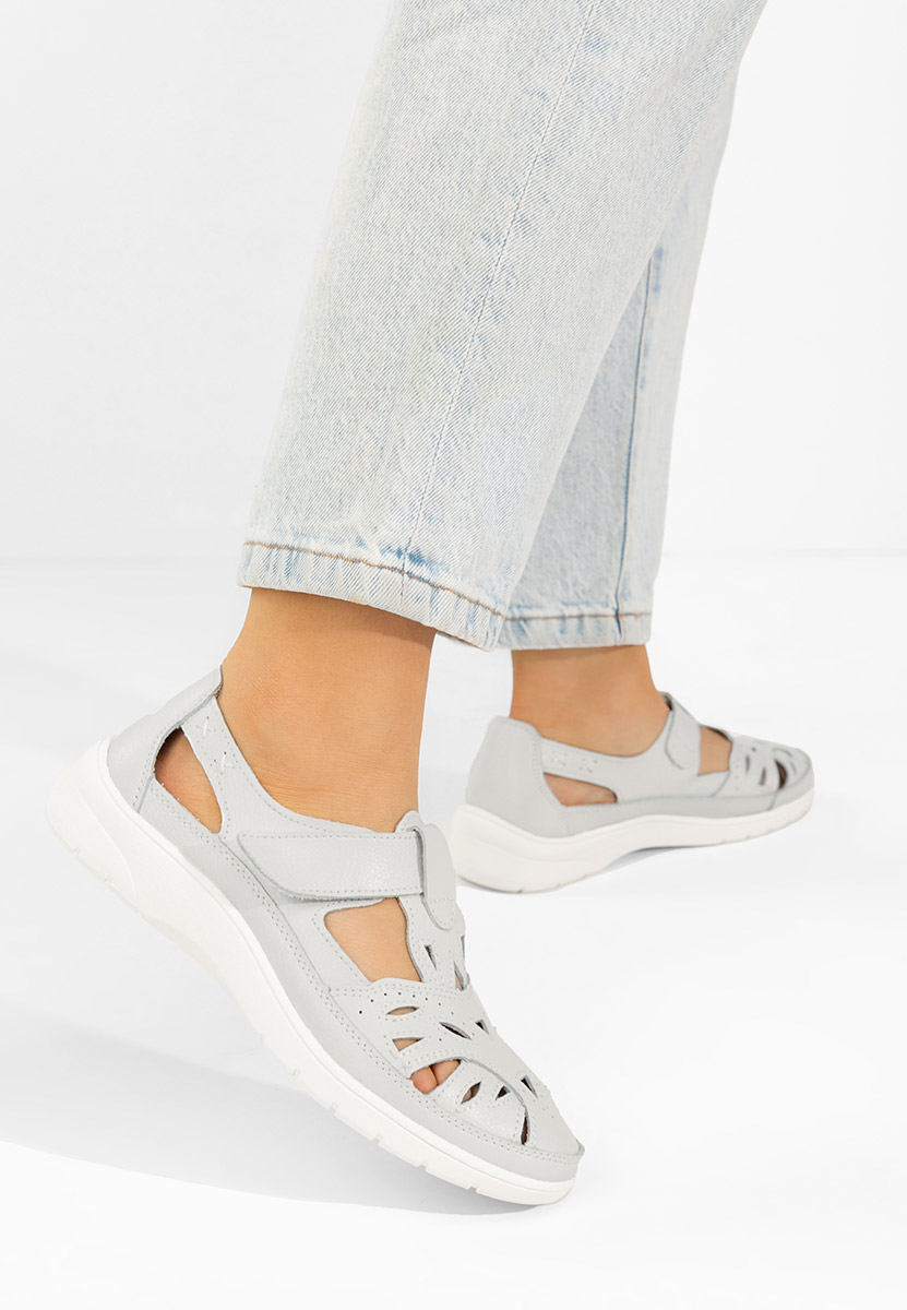 Espadrile dama Etheria V2 albe