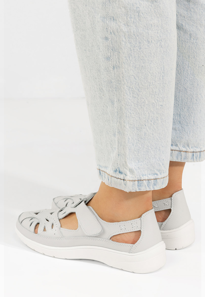 Espadrile dama Etheria V2 albe