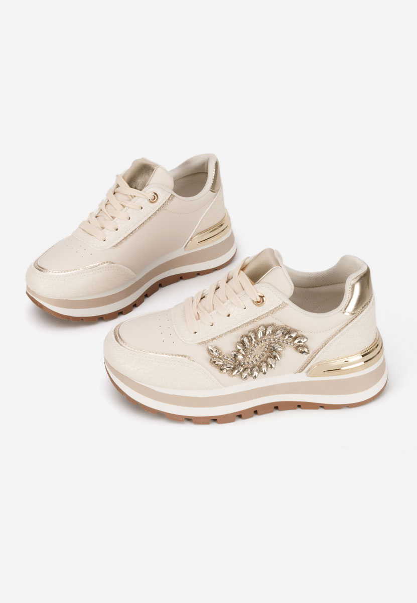 Sneakers cu platforma Reyma bej