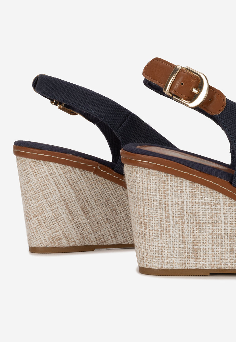 Sandale cu platforma Carolla navy