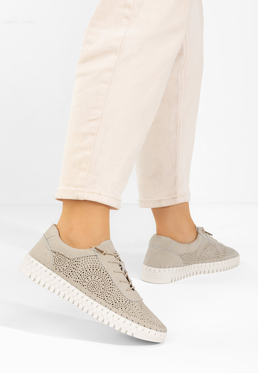 Sneakers dama piele Fidonia kaki