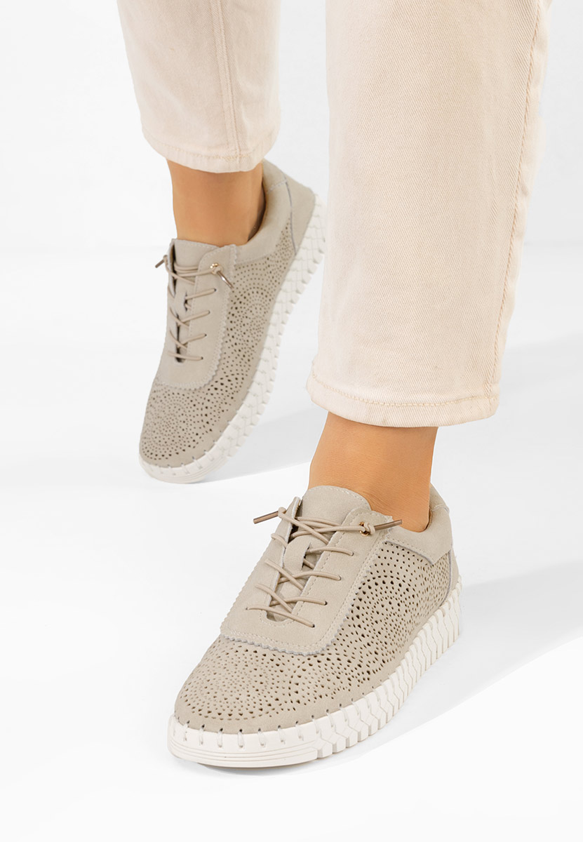 Sneakers dama piele Fidonia kaki