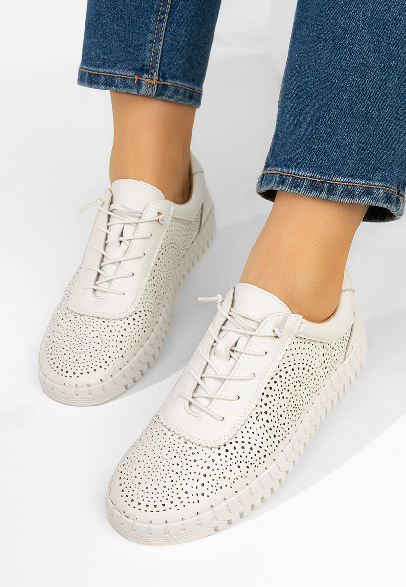 Sneakers dama piele Fidonia albi