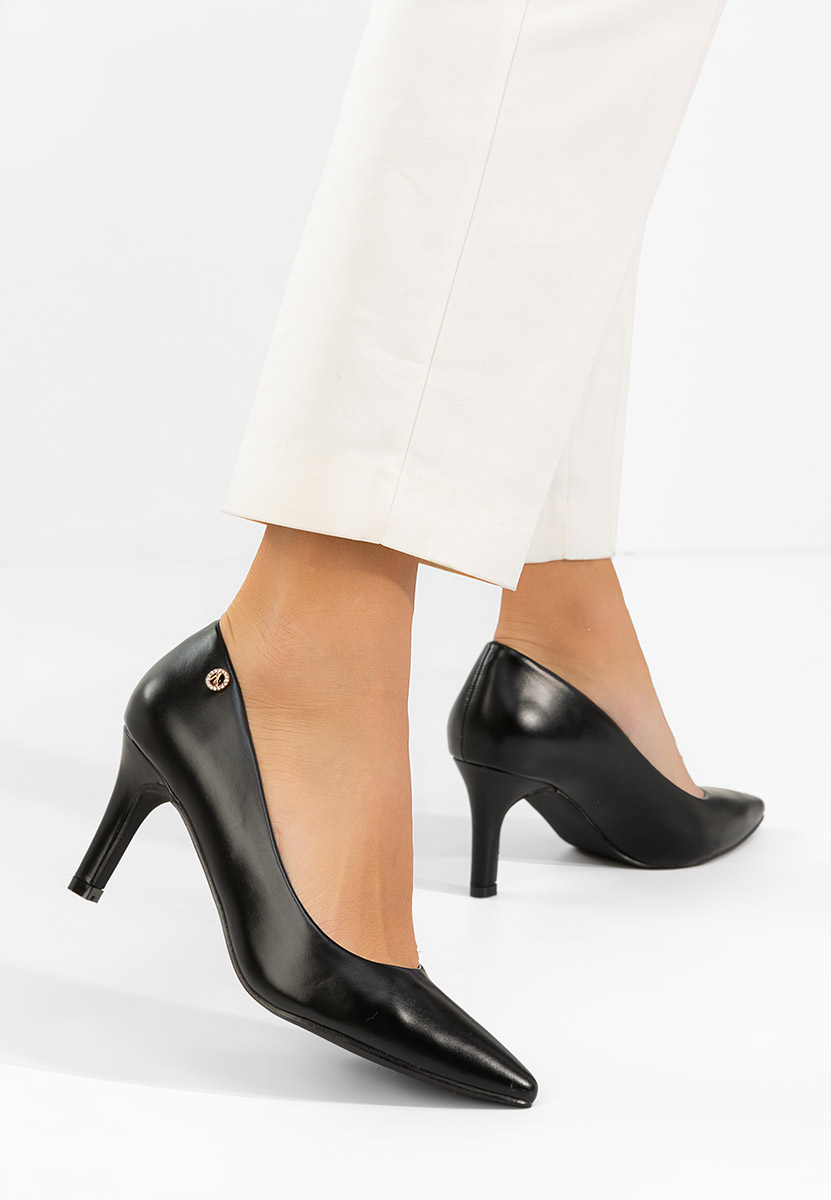Pantofi cu toc subtire Sirinia V2 negri