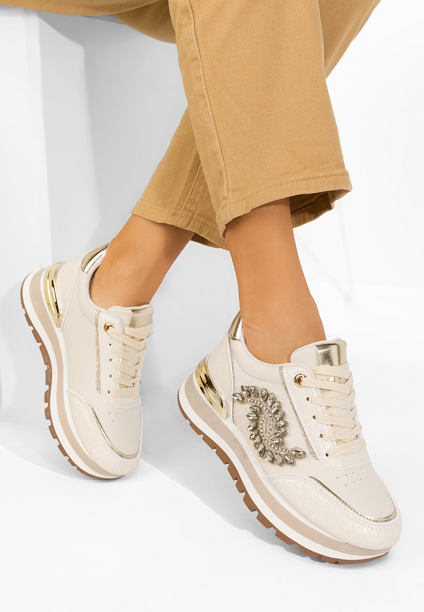 Sneakers cu platforma Reyma bej