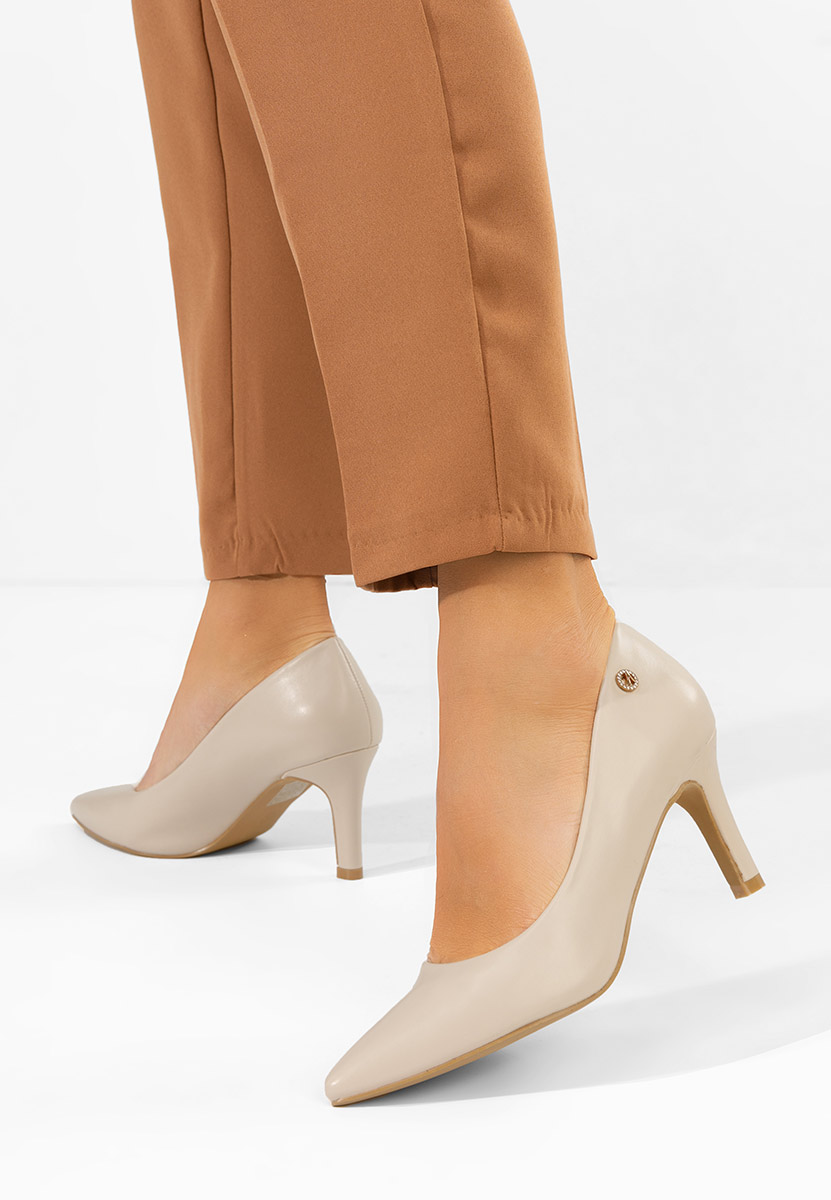 Pantofi cu toc subtire Sirinia V2 bej