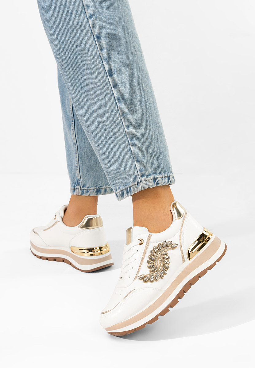 Sneakers cu platforma Reyma V2 albi