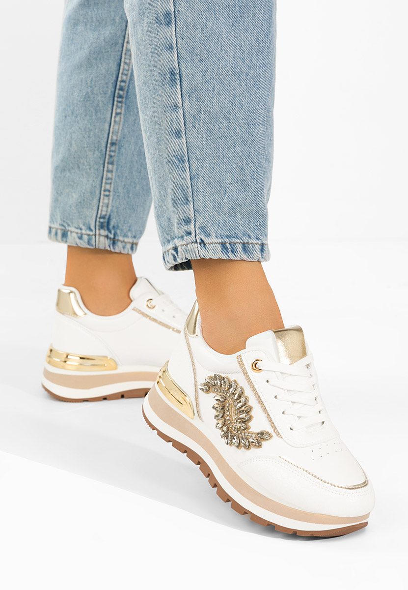 Sneakers cu platforma Reyma V2 albi