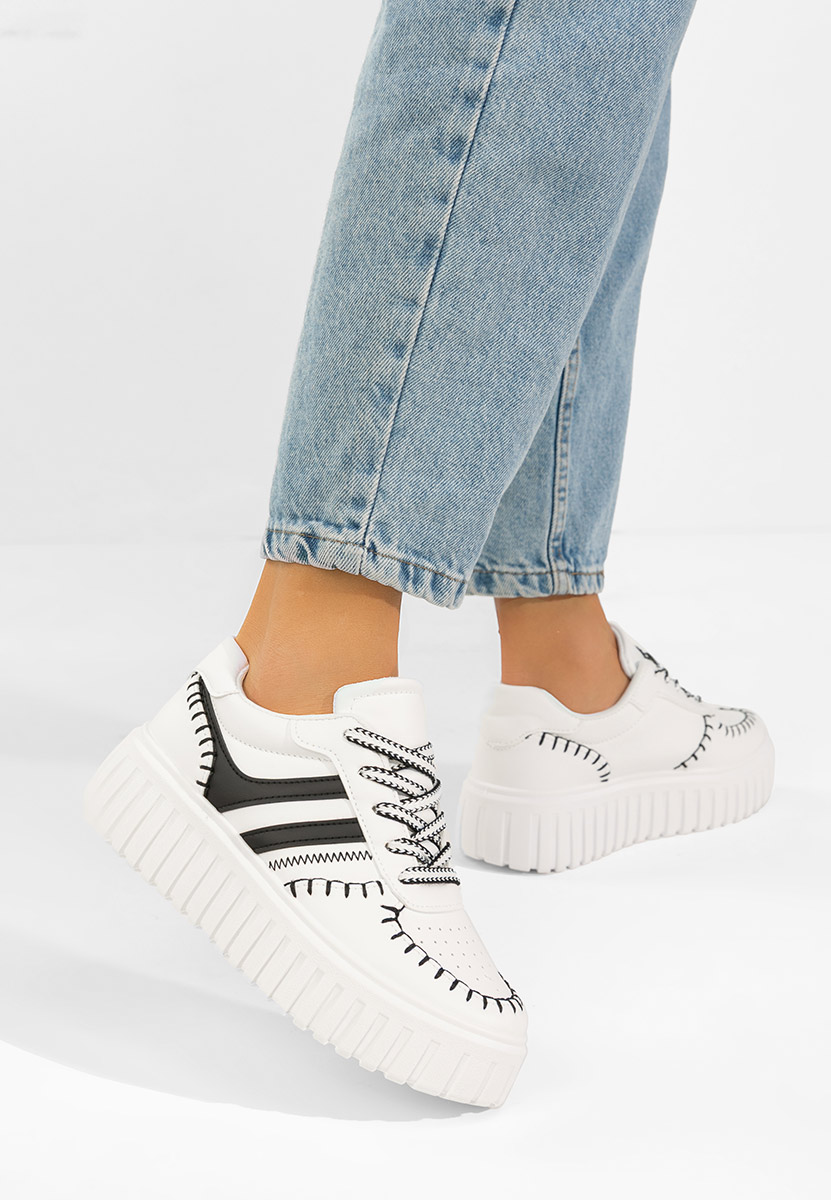 Sneakers cu platforma Brandie V2 albi