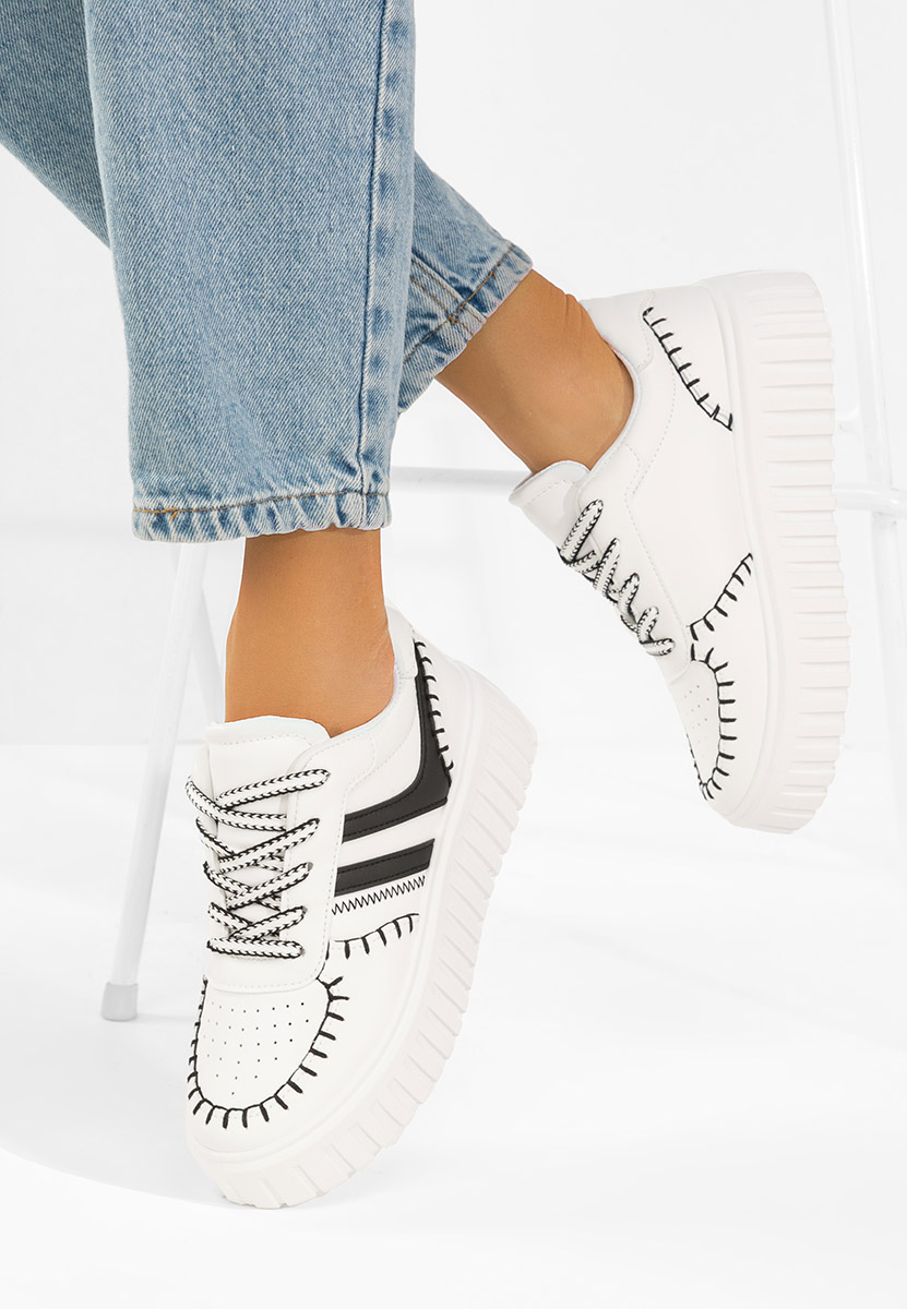 Sneakers cu platforma Brandie V2 albi
