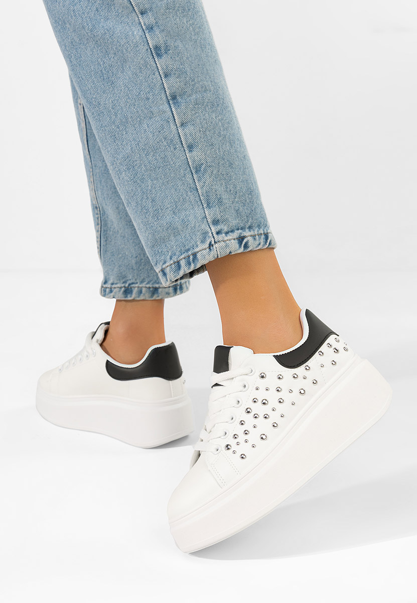 Sneakers cu platformă Lindalia albi