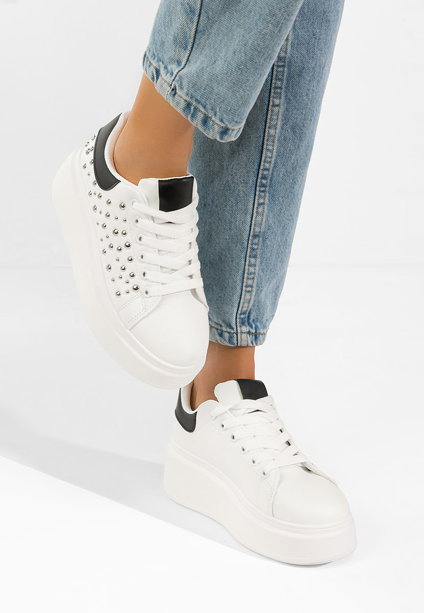 Sneakers cu platformă Lindalia albi