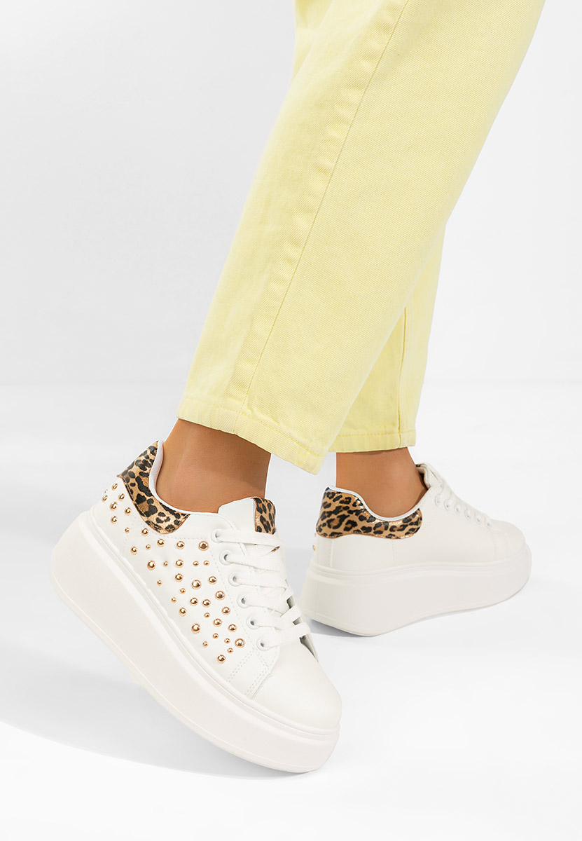 Sneakers cu platformă Lindalia V4 albi