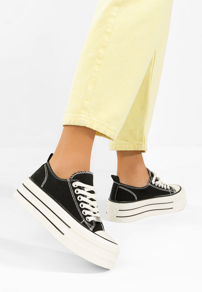 Tenisi cu platformă Kimala negri