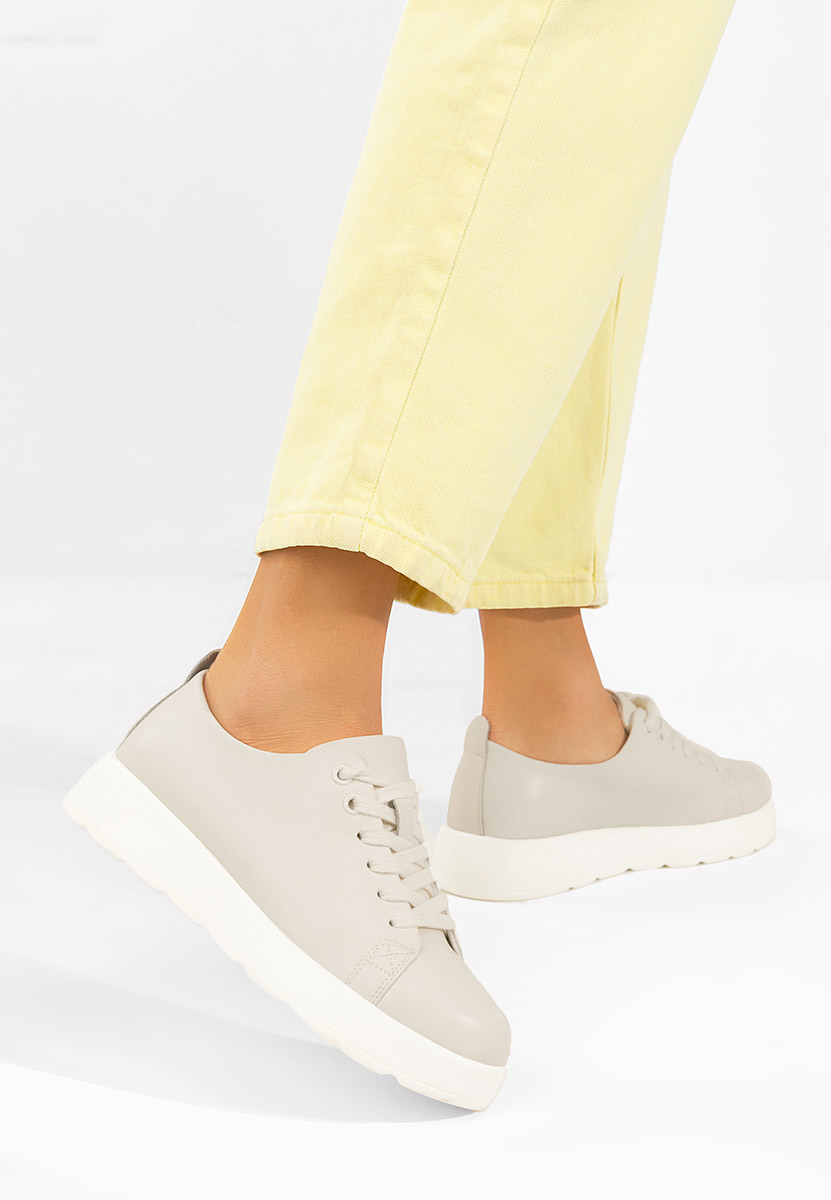 Sneakers dama piele Rocsana albi