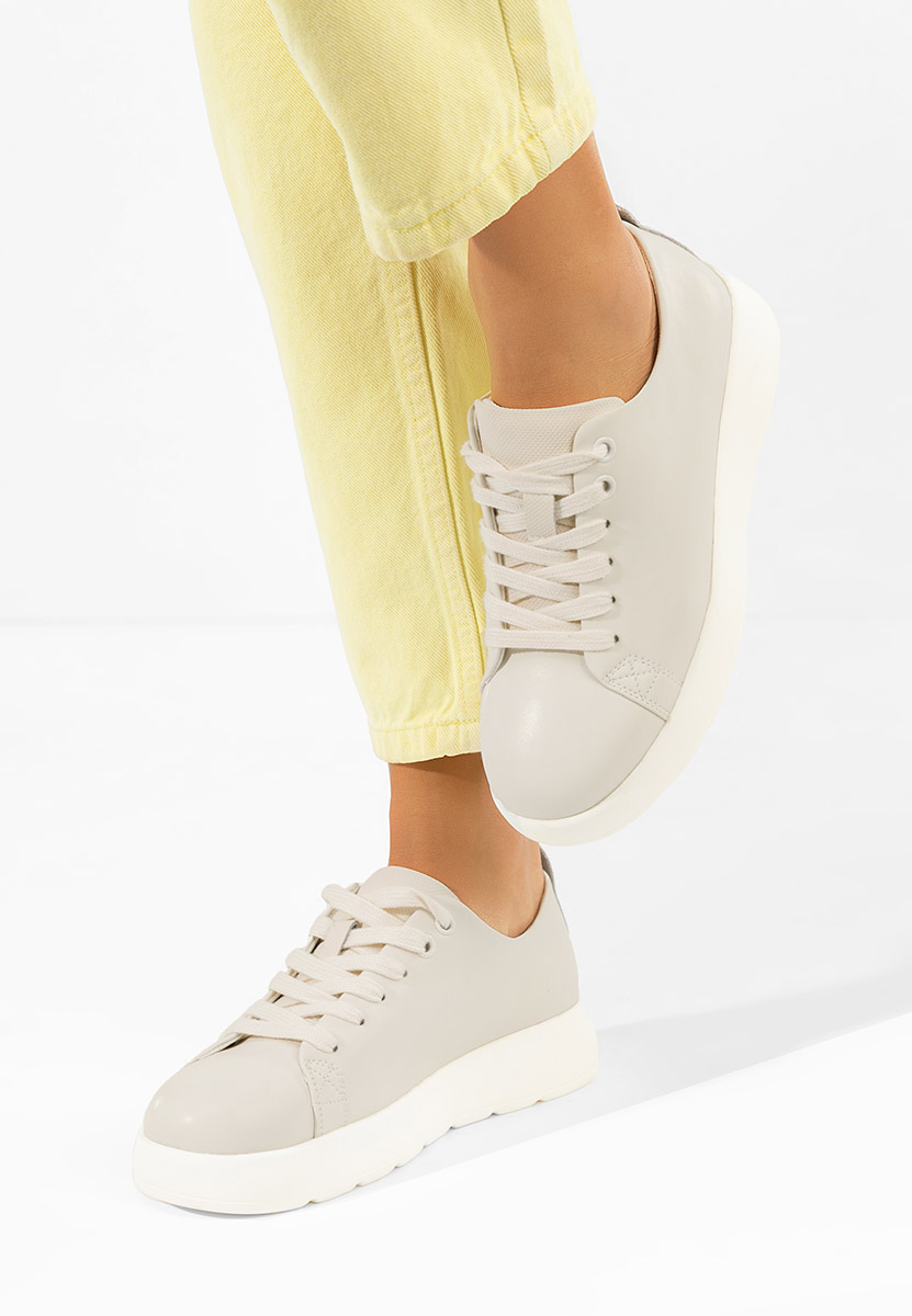 Sneakers dama piele Rocsana albi