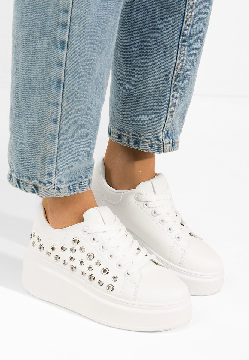 Sneakers cu platformă Anaya albi