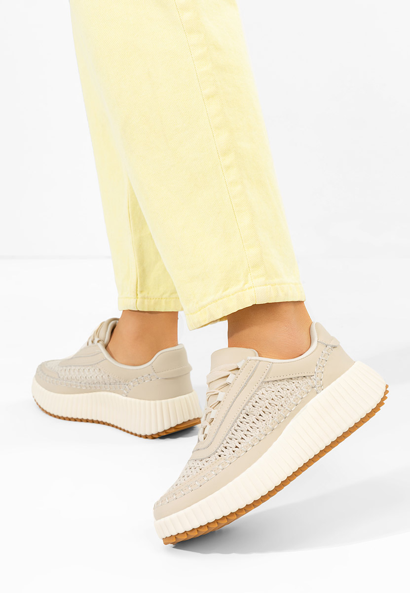 Sneakers dama piele Jessya V2 bej