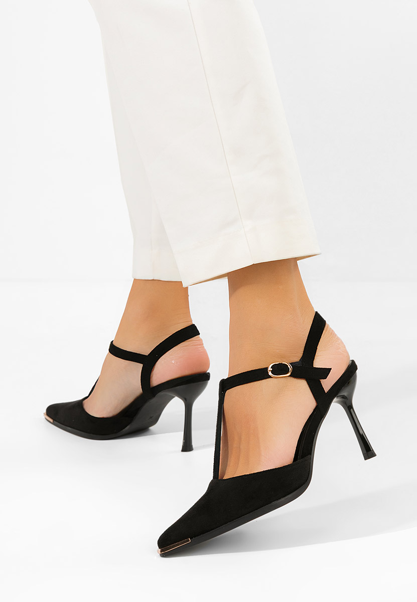 Pantofi slingback Evenia V3 negri