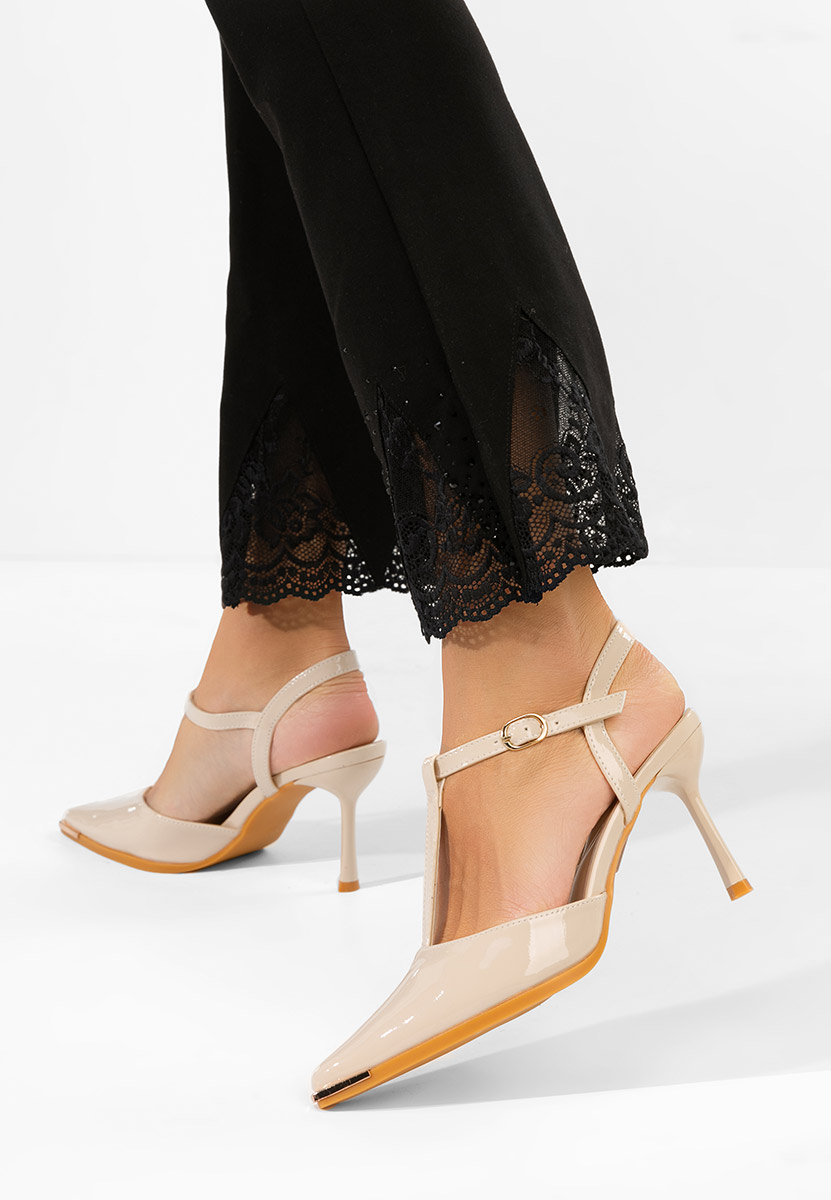 Pantofi slingback Evenia bej
