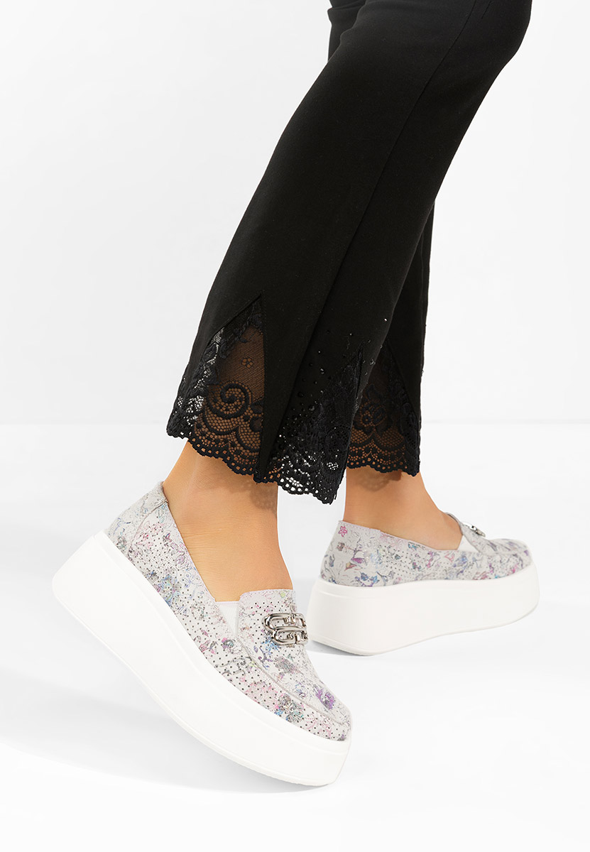 Mocasini dama piele Brinleya multicolori