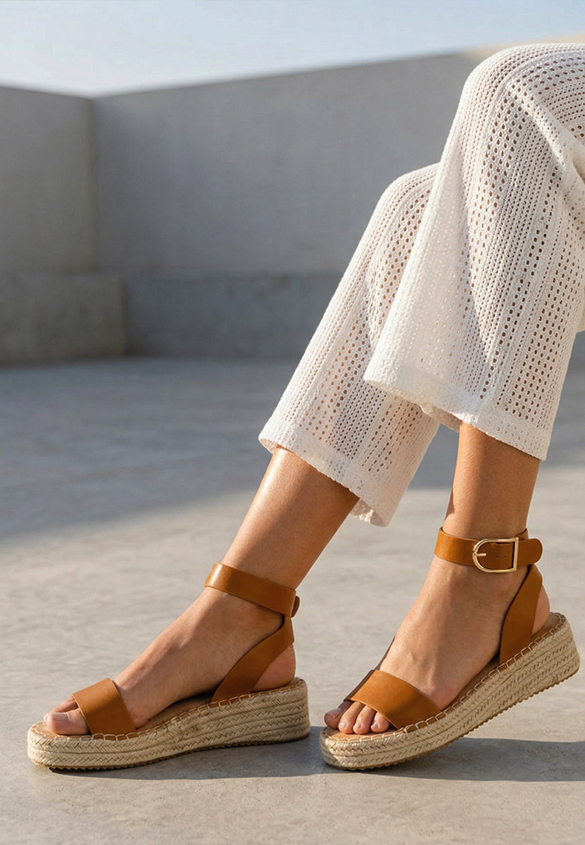 Sandale tip espadrile Veldia camel