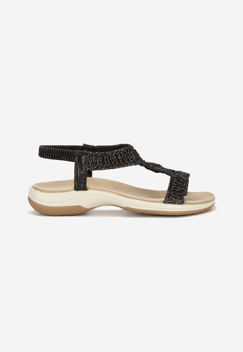Sandale fara toc Natazia negre