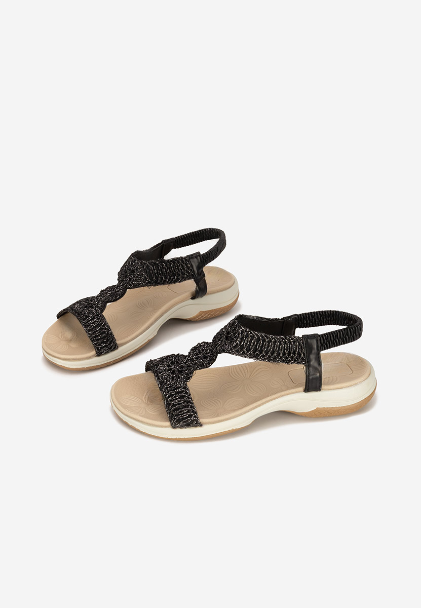 Sandale fara toc Natazia negre