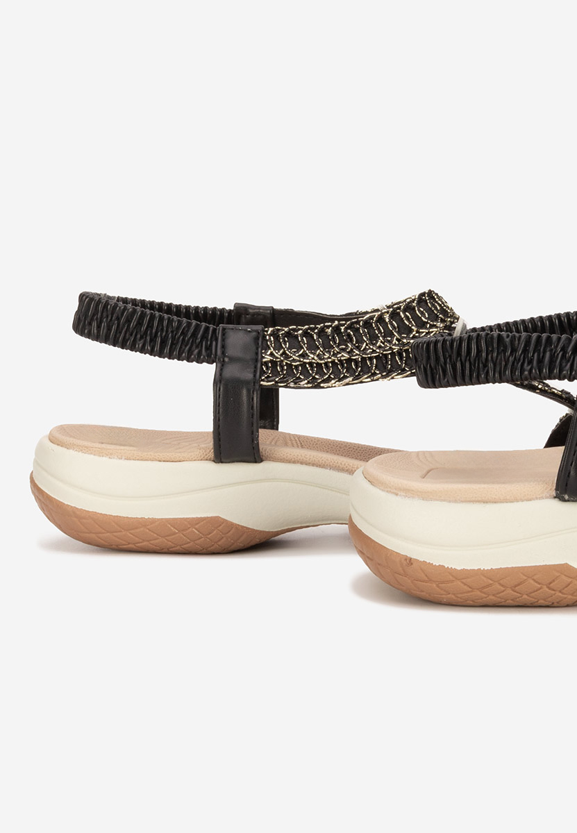 Sandale fara toc Ramonia negre