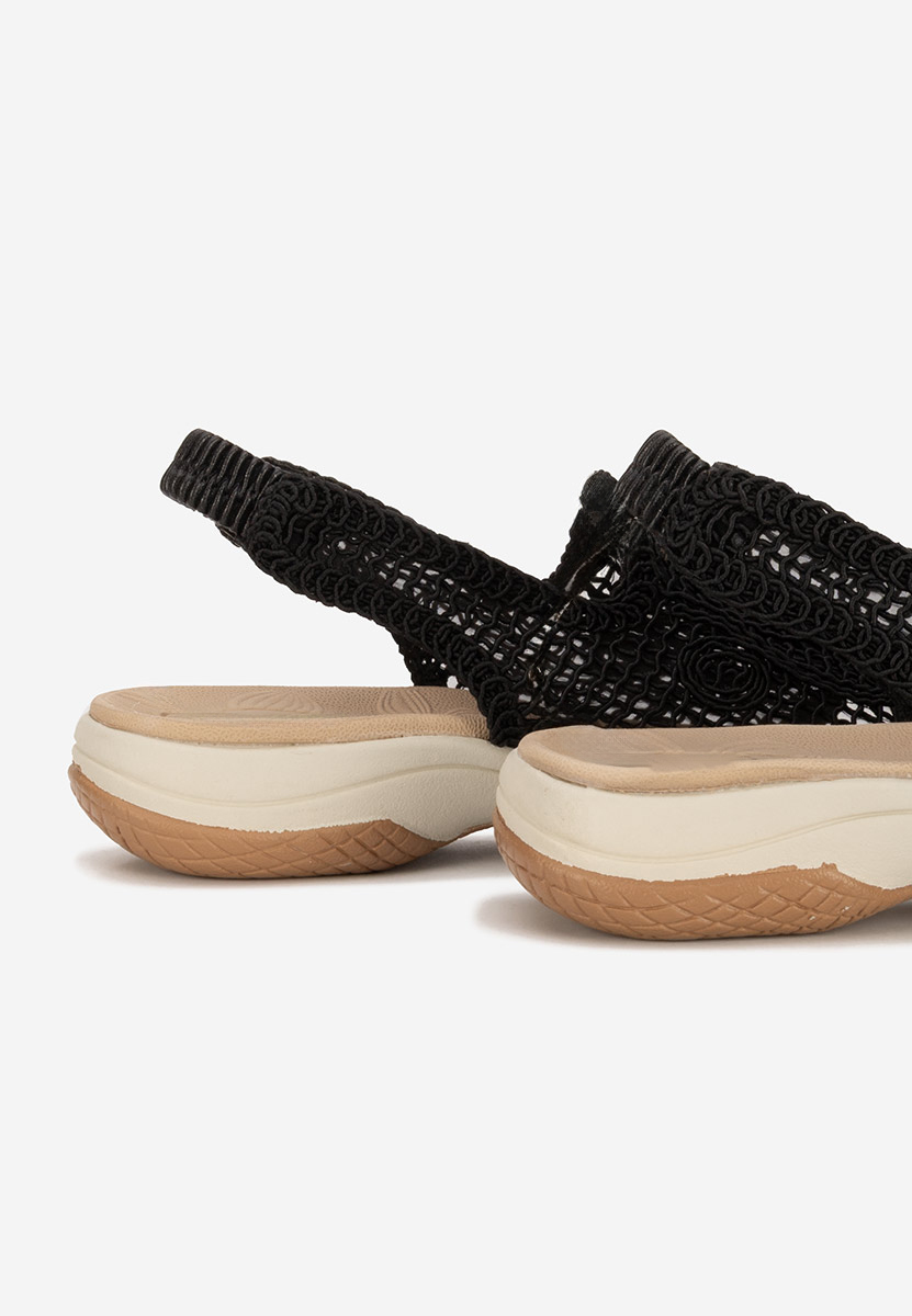 Sandale fara toc Lalyana negre