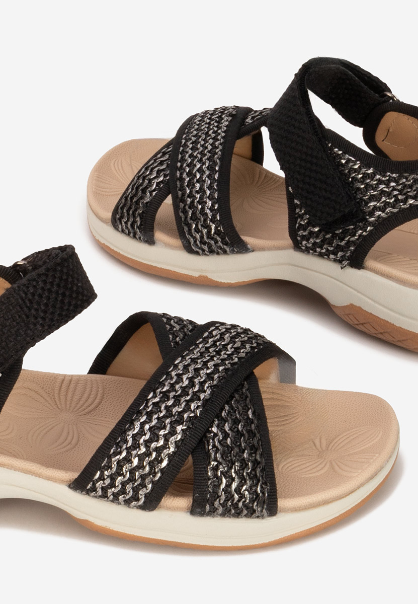 Sandale fara toc Jianina negre