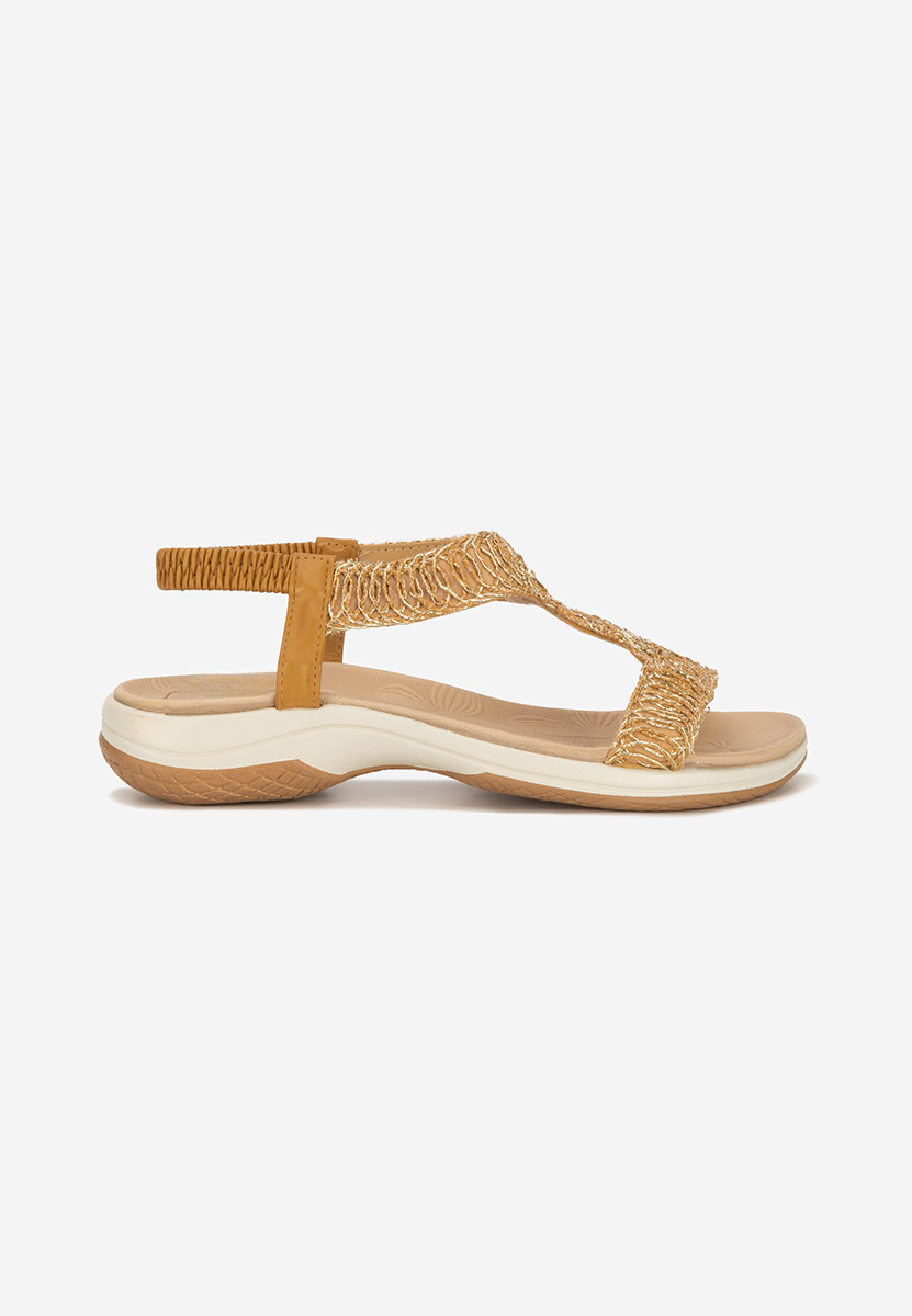 Sandale fara toc Natazia camel