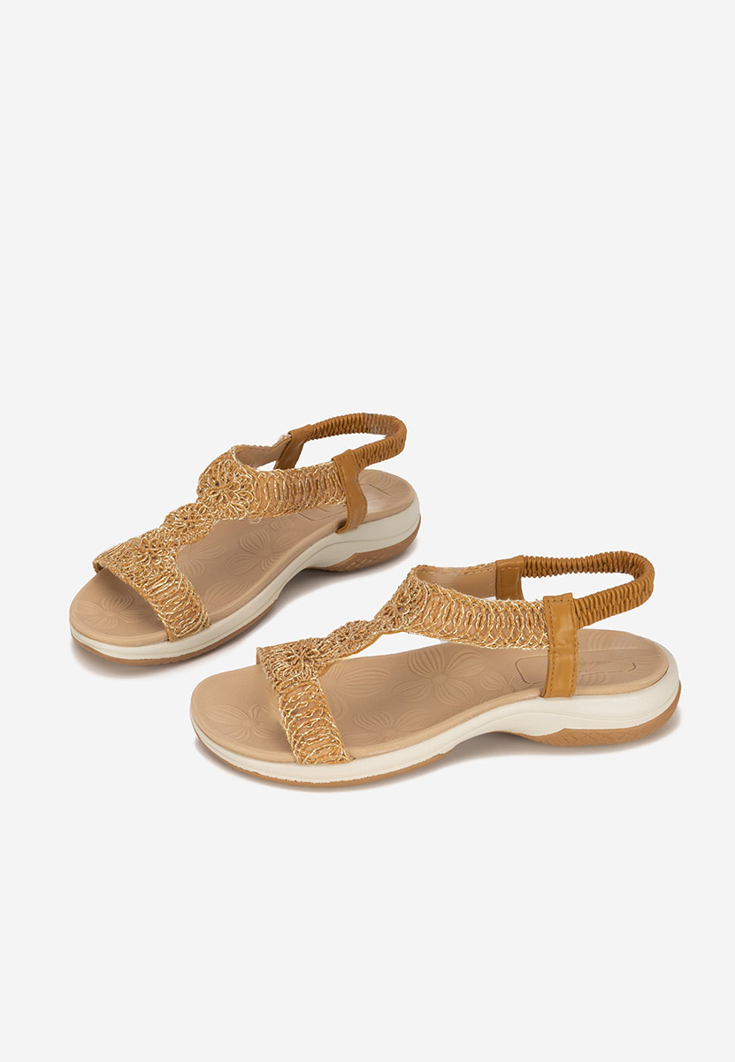 Sandale fara toc Natazia camel