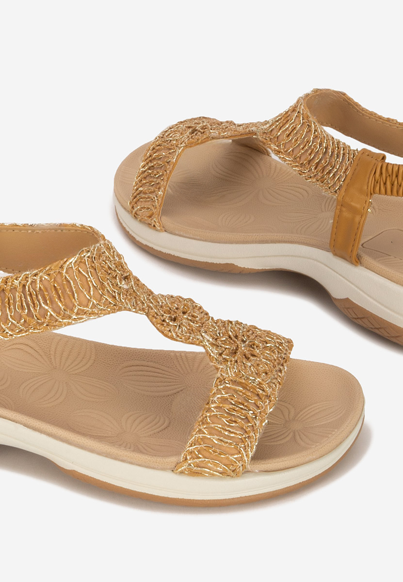 Sandale fara toc Natazia camel