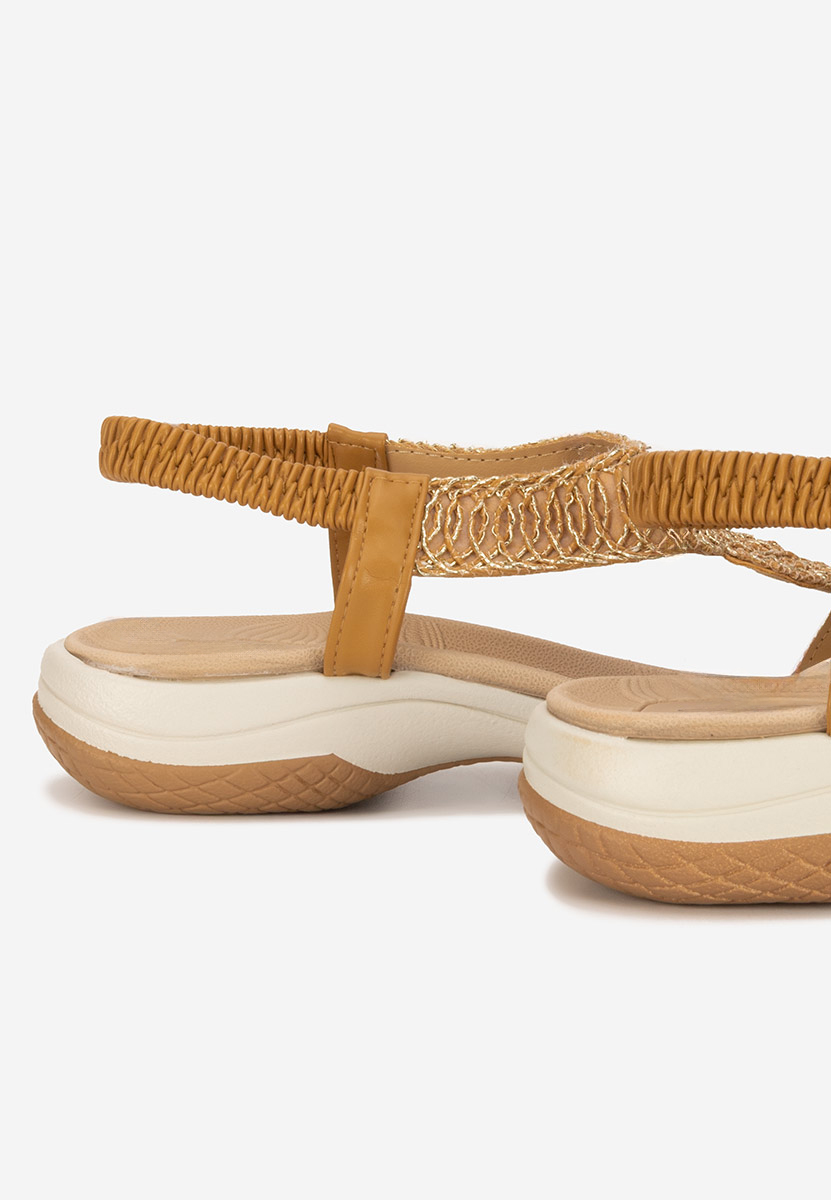 Sandale fara toc Natazia camel