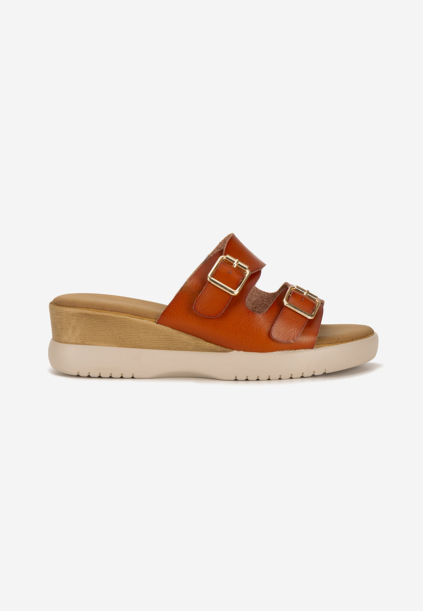 Papuci cu platformă Hortensia camel