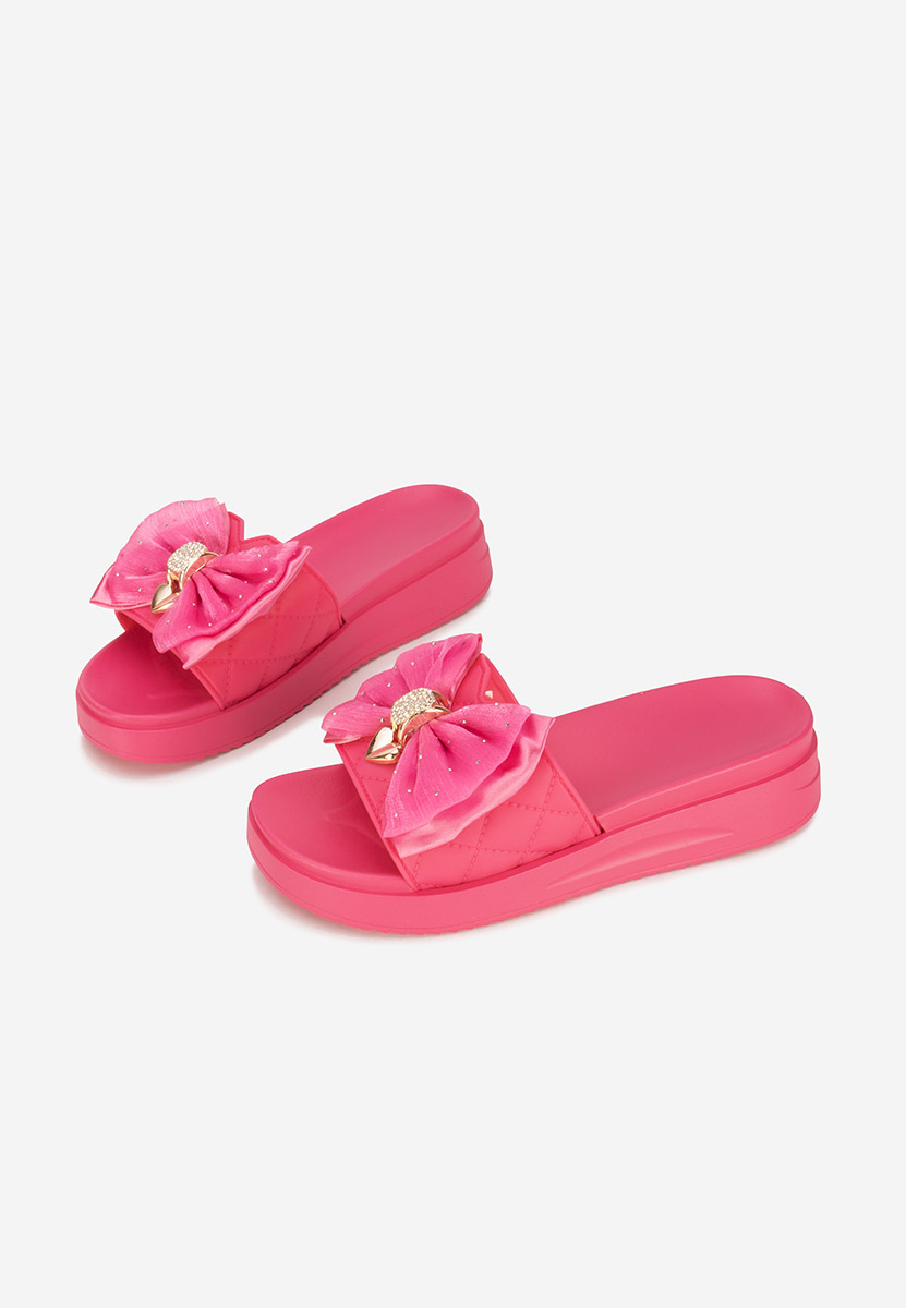 Papuci cu platformă Karmelita fucsia