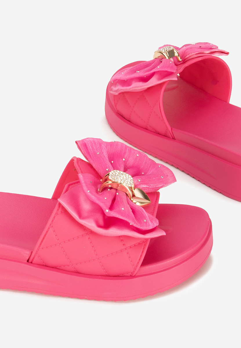 Papuci cu platformă Karmelita fucsia