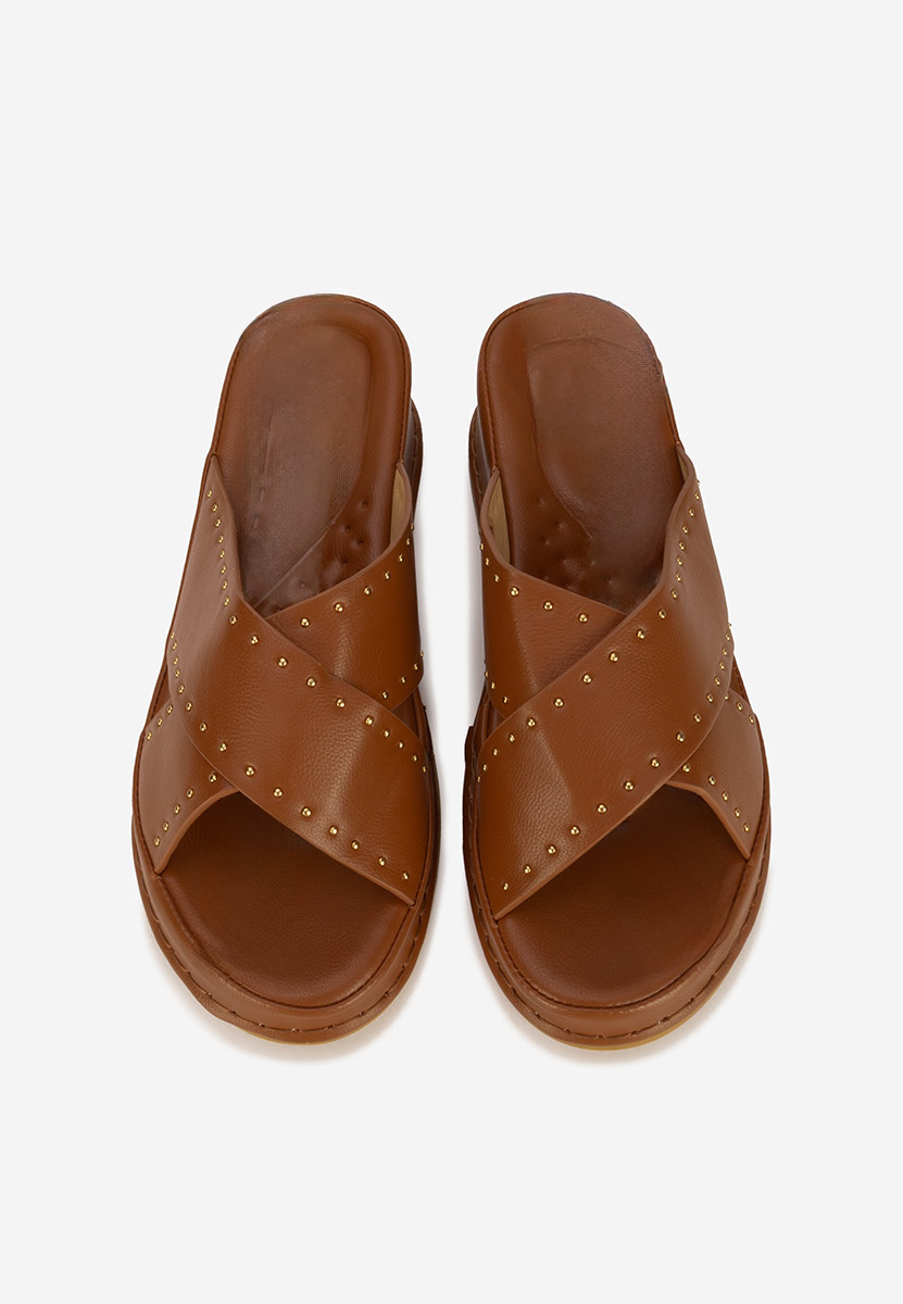 Papuci cu platformă Hannia camel