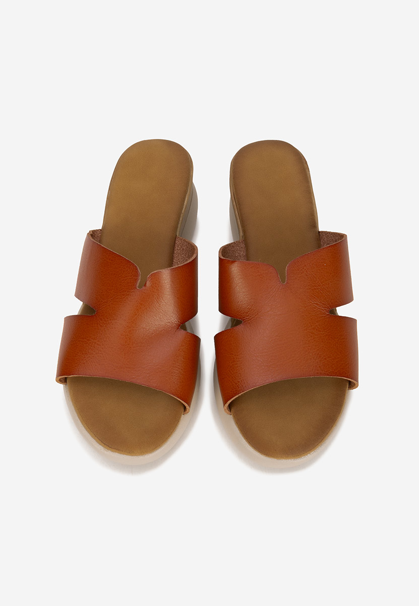 Papuci cu platformă Miriay camel