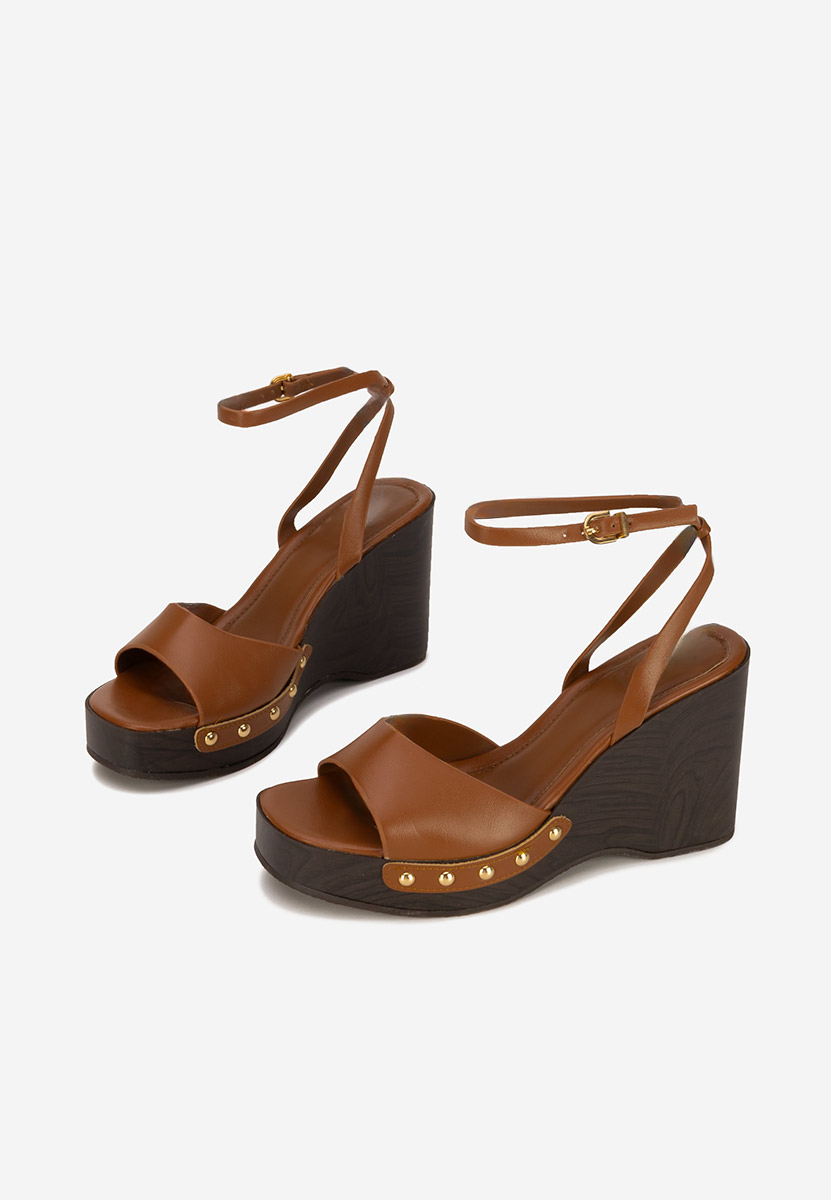 Sandale cu platforma Mirya camel