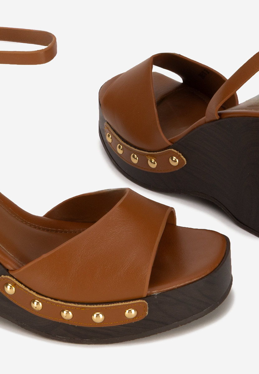 Sandale cu platforma Mirya camel