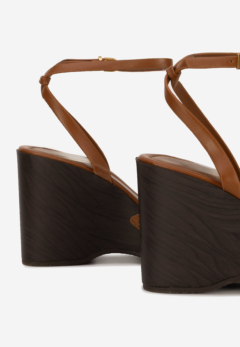 Sandale cu platforma Mirya camel
